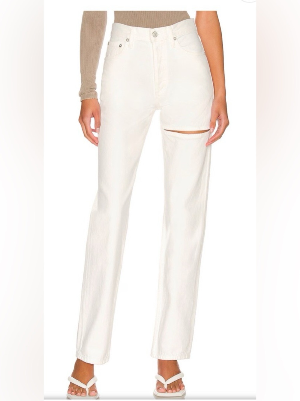 Agolde Lana slice mid rise straight Jean in element - 29 nwt